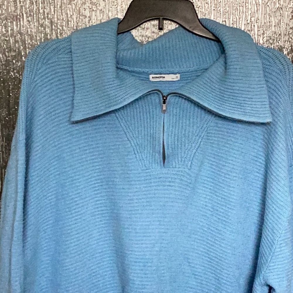 Women’s sky blue sweater size 4X Kohl’s brand Sonoma worn twice